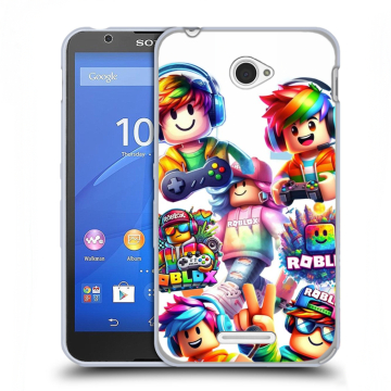 Пластиковый чехол на Sony Xperia E4 с принтом Roblox Роблокс Пластиковый чехол на Sony Xperia E4 с принтом Roblox Роблокс