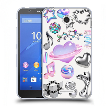 Пластиковый чехол на Sony Xperia E4 с принтом Y2K Пластиковый чехол на Sony Xperia E4 с принтом Y2K
