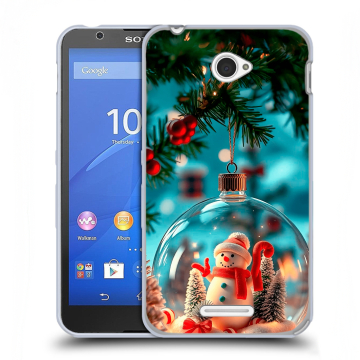 Пластиковый чехол на Sony Xperia E4 с принтом Новый год Пластиковый чехол на Sony Xperia E4 с принтом Новый год