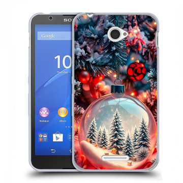 Пластиковый чехол на Sony Xperia E4 с принтом Новый год Пластиковый чехол на Sony Xperia E4 с принтом Новый год