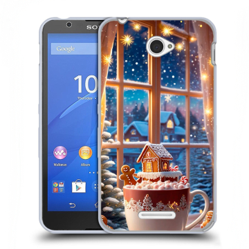 Пластиковый чехол на Sony Xperia E4 с принтом Новый год Пластиковый чехол на Sony Xperia E4 с принтом Новый год