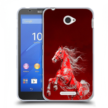 Пластиковый чехол на Sony Xperia E4 с принтом Новый год Пластиковый чехол на Sony Xperia E4 с принтом Новый год