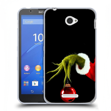 Пластиковый чехол на Sony Xperia E4 с принтом Новый год Гринч Пластиковый чехол на Sony Xperia E4 с принтом Новый год Гринч