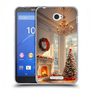 Пластиковый чехол на Sony Xperia E4 с принтом Новый год Пластиковый чехол на Sony Xperia E4 с принтом Новый год