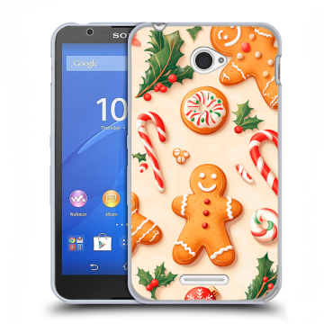 Пластиковый чехол на Sony Xperia E4 с принтом Новый год Пластиковый чехол на Sony Xperia E4 с принтом Новый год