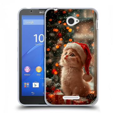Пластиковый чехол на Sony Xperia E4 с принтом Новый год Пластиковый чехол на Sony Xperia E4 с принтом Новый год