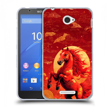 Пластиковый чехол на Sony Xperia E4 с принтом Новый год Пластиковый чехол на Sony Xperia E4 с принтом Новый год