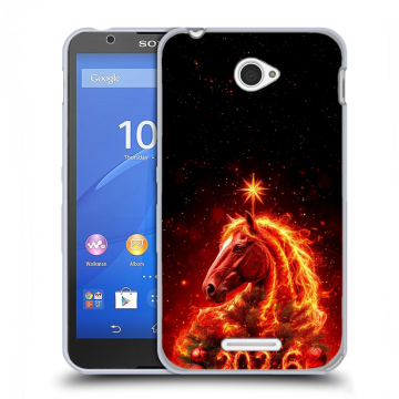 Пластиковый чехол на Sony Xperia E4 с принтом Новый год Пластиковый чехол на Sony Xperia E4 с принтом Новый год
