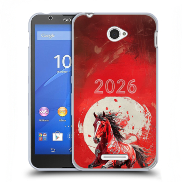 Пластиковый чехол на Sony Xperia E4 с принтом Новый год Пластиковый чехол на Sony Xperia E4 с принтом Новый год