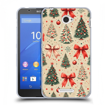 Пластиковый чехол на Sony Xperia E4 с принтом Новый год Пластиковый чехол на Sony Xperia E4 с принтом Новый год