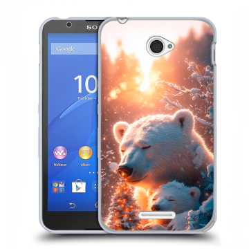 Пластиковый чехол на Sony Xperia E4 с принтом Новый год Пластиковый чехол на Sony Xperia E4 с принтом Новый год