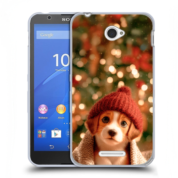 Пластиковый чехол на Sony Xperia E4 с принтом Новый год Пластиковый чехол на Sony Xperia E4 с принтом Новый год