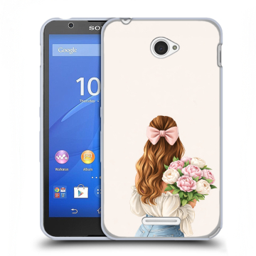 Пластиковый чехол на Sony Xperia E4 с принтом женский Пластиковый чехол на Sony Xperia E4 с принтом женский