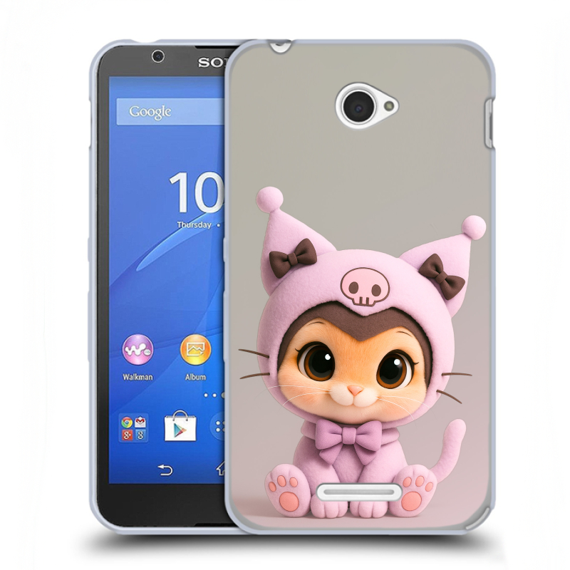 Пластиковый чехол на Sony Xperia E4 с принтом Куроми Kuromi Пластиковый чехол на Sony Xperia E4 с принтом Куроми Kuromi
