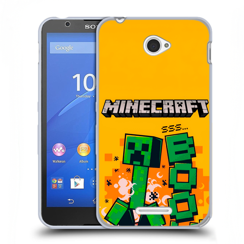 Пластиковый чехол на Sony Xperia E4 с принтом Майнкрафт Minecraft Пластиковый чехол на Sony Xperia E4 с принтом Майнкрафт Minecraft