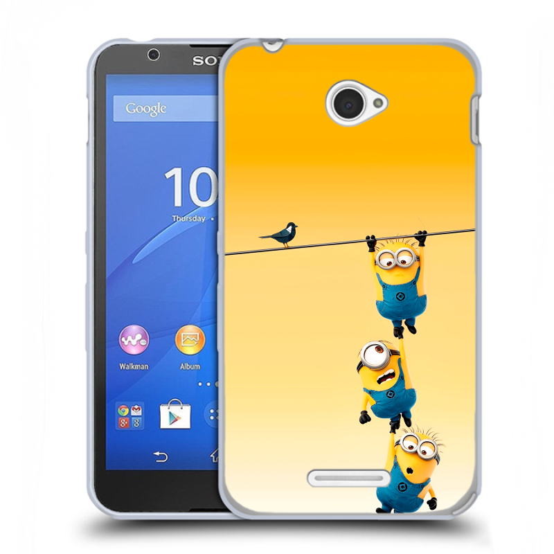 Пластиковый чехол на Sony Xperia E4 с принтом Миньоны Пластиковый чехол на Sony Xperia E4 с принтом Миньоны