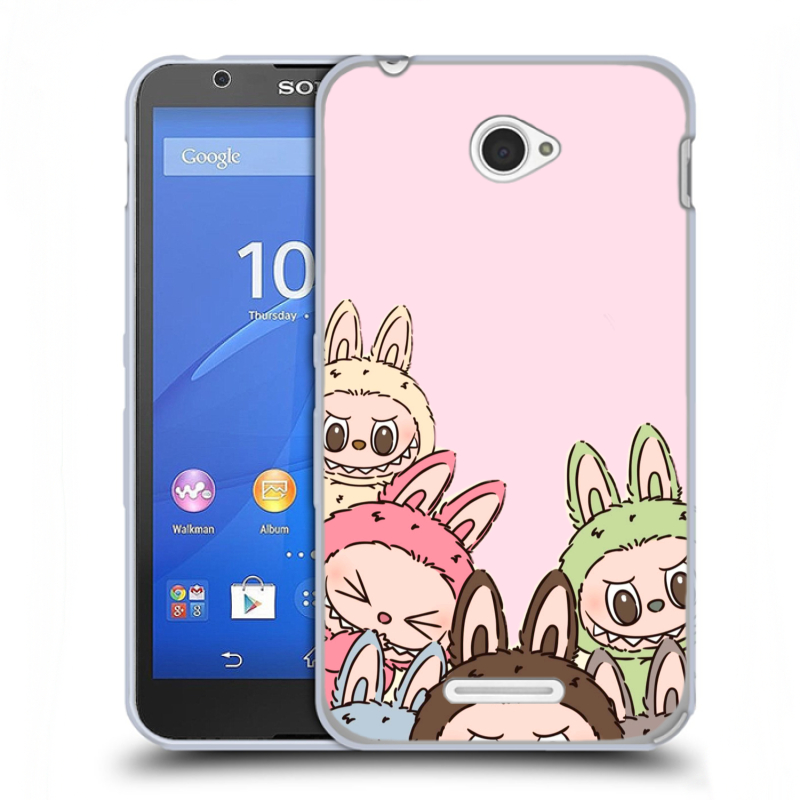 Пластиковый чехол на Sony Xperia E4 с принтом Лабубу Пластиковый чехол на Sony Xperia E4 с принтом Лабубу