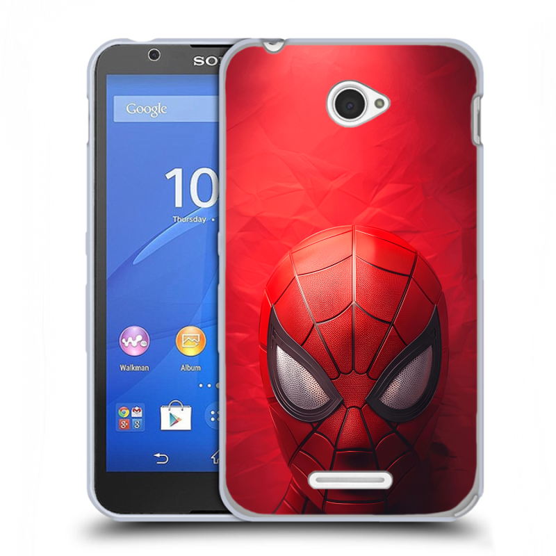 Пластиковый чехол на Sony Xperia E4 с принтом Spiderman Человек паук Пластиковый чехол на Sony Xperia E4 с принтом Spiderman Человек паук