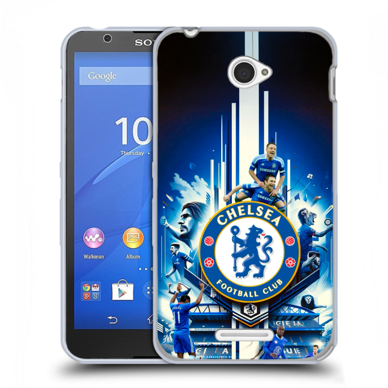 Пластиковый чехол на Sony Xperia E4 с принтом Chelsea Челси Пластиковый чехол на Sony Xperia E4 с принтом Chelsea Челси