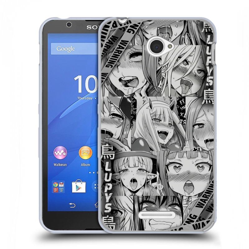 Пластиковый чехол на Sony Xperia E4 с принтом Ahegao Ахегао Аниме Пластиковый чехол на Sony Xperia E4 с принтом Ahegao Ахегао Аниме