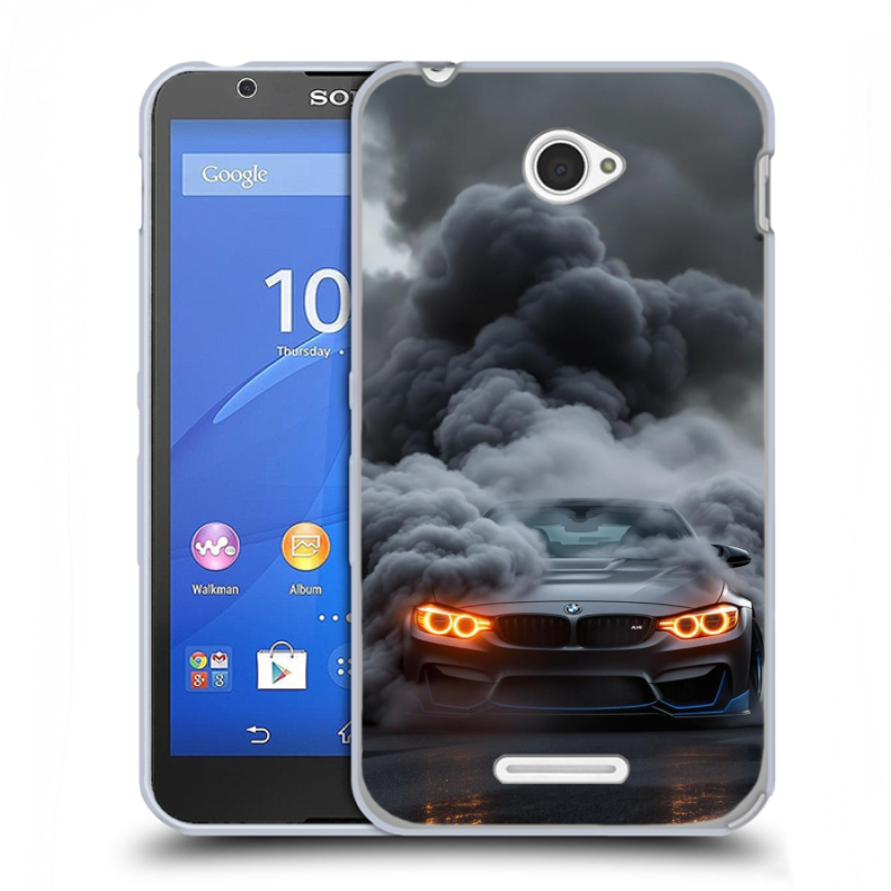 Пластиковый чехол на Sony Xperia E4 с принтом BMW БМВ Пластиковый чехол на Sony Xperia E4 с принтом BMW БМВ