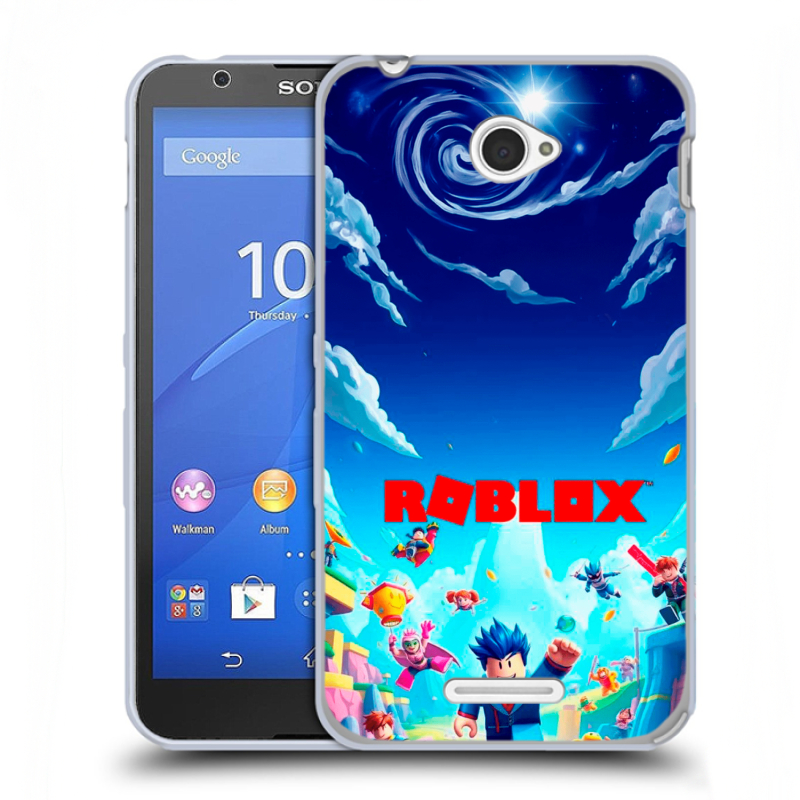 Пластиковый чехол на Sony Xperia E4 с принтом Roblox Роблокс Пластиковый чехол на Sony Xperia E4 с принтом Roblox Роблокс