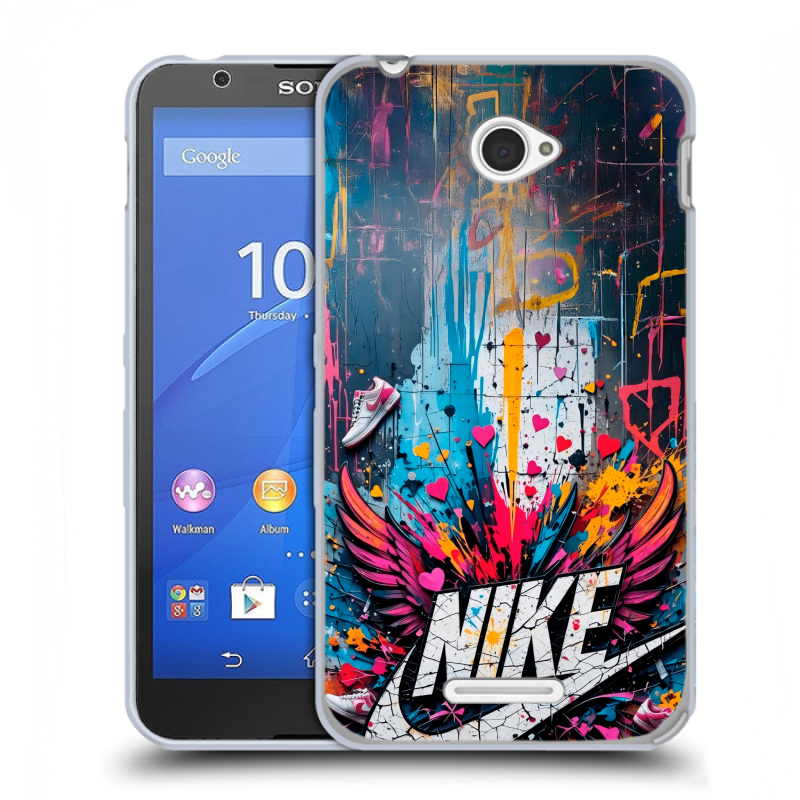 Пластиковый чехол на Sony Xperia E4 с принтом Nike Найк Пластиковый чехол на Sony Xperia E4 с принтом Nike Найк