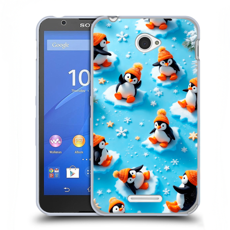 Пластиковый чехол на Sony Xperia E4 с принтом Новый год Пластиковый чехол на Sony Xperia E4 с принтом Новый год