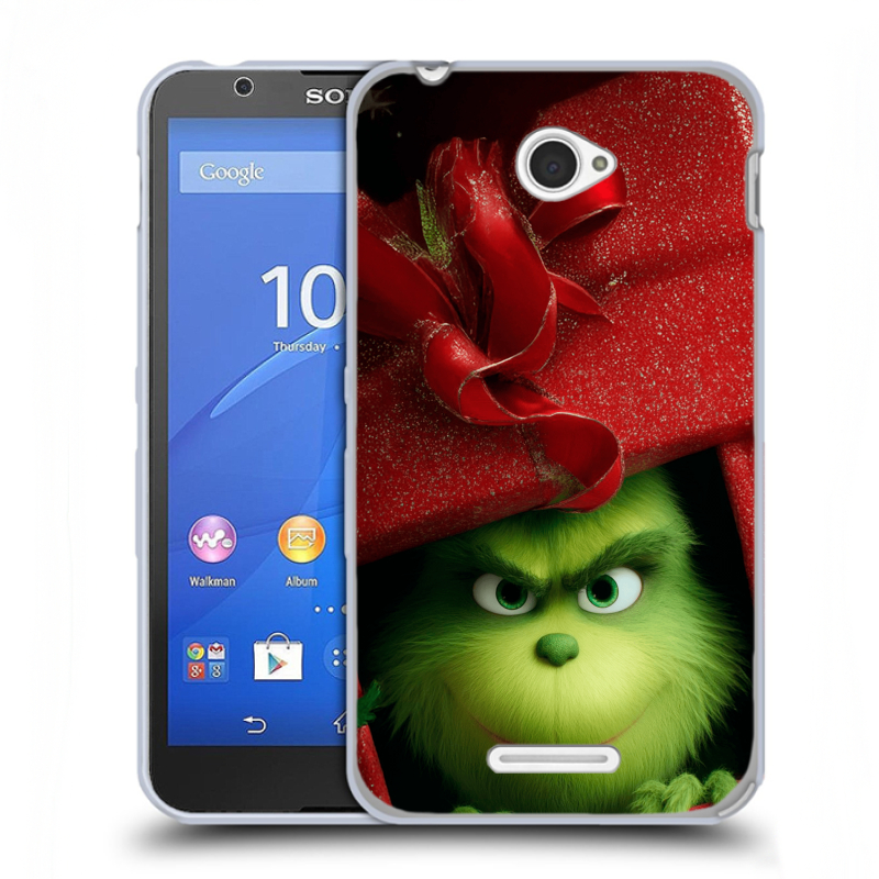 Пластиковый чехол на Sony Xperia E4 с принтом Новый год Пластиковый чехол на Sony Xperia E4 с принтом Новый год