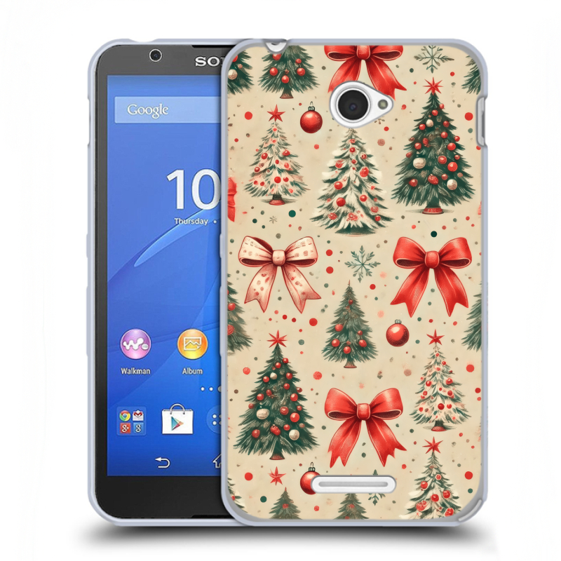 Пластиковый чехол на Sony Xperia E4 с принтом Новый год Пластиковый чехол на Sony Xperia E4 с принтом Новый год