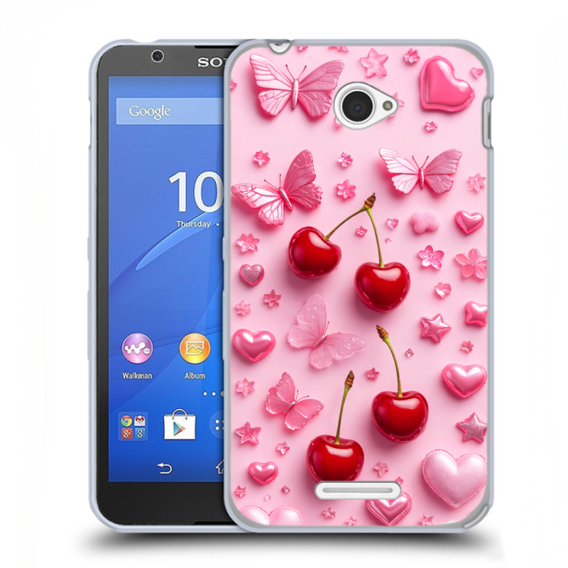 Пластиковый чехол на Sony Xperia E4 с принтом для девочек Пластиковый чехол на Sony Xperia E4 с принтом для девочек