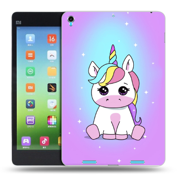 Силиконовый чехол на планшета Xiaomi MiPad с принтом Единорог