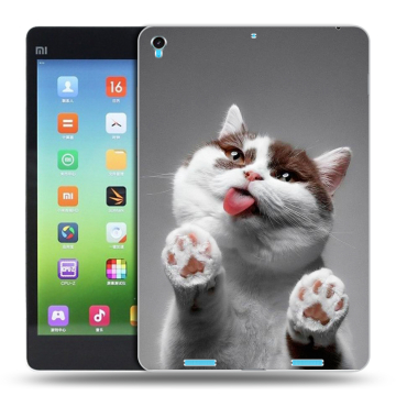 Силиконовый чехол на планшета Xiaomi MiPad с принтом Коты