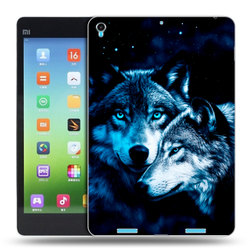 Силиконовый чехол на планшета Xiaomi MiPad с принтом Волки