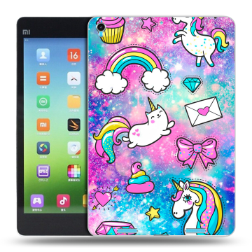Силиконовый чехол на Xiaomi MiPad с принтом Единороги