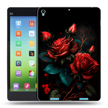 Силиконовый чехол на Xiaomi MiPad с принтом Розы красные