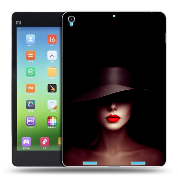 Силиконовый чехол на Xiaomi MiPad с принтом Девушка в шляпе