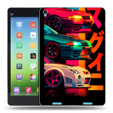 Силиконовый чехол на Xiaomi MiPad с принтом Гоночные машины