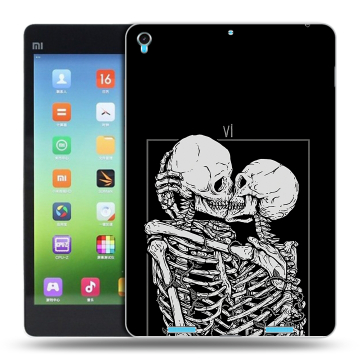 Силиконовый чехол на Xiaomi MiPad с принтом Поцелуй скелетов