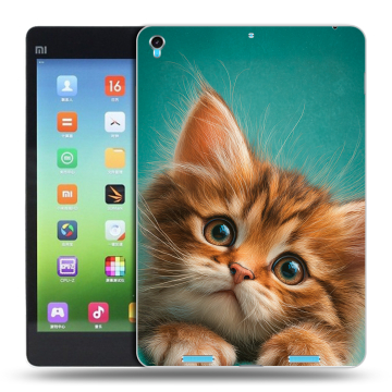 Силиконовый чехол на Xiaomi MiPad с принтом котенок