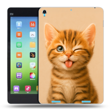 Силиконовый чехол на Xiaomi MiPad с принтом котенок