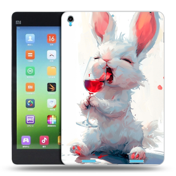 Силиконовый чехол на Xiaomi MiPad с принтом кролик зайчик