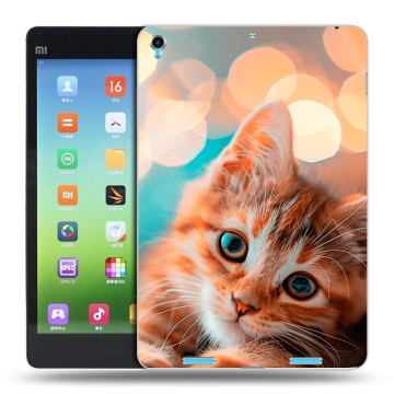 Силиконовый чехол на Xiaomi MiPad с принтом котик