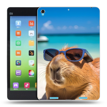 Силиконовый чехол на Xiaomi MiPad с принтом Капибара