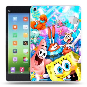 Силиконовый чехол на Xiaomi MiPad с принтом спанчбоб спанч боб