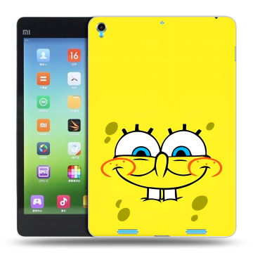 Силиконовый чехол на Xiaomi MiPad с принтом спанчбоб спанч боб