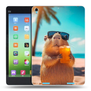 Силиконовый чехол на Xiaomi MiPad с принтом Капибара
