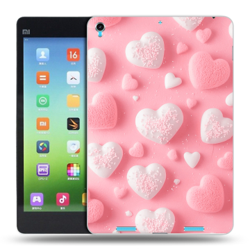 Силиконовый чехол на Xiaomi MiPad с принтом Сердечки