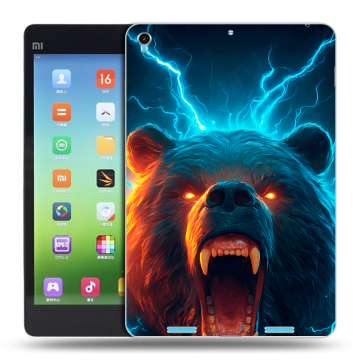 Силиконовый чехол на Xiaomi MiPad с принтом Медведь