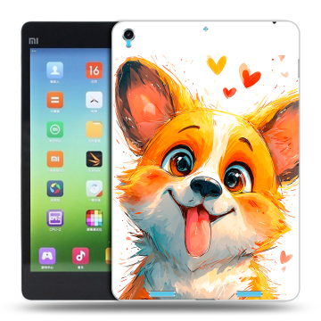 Силиконовый чехол на Xiaomi MiPad с принтом корги